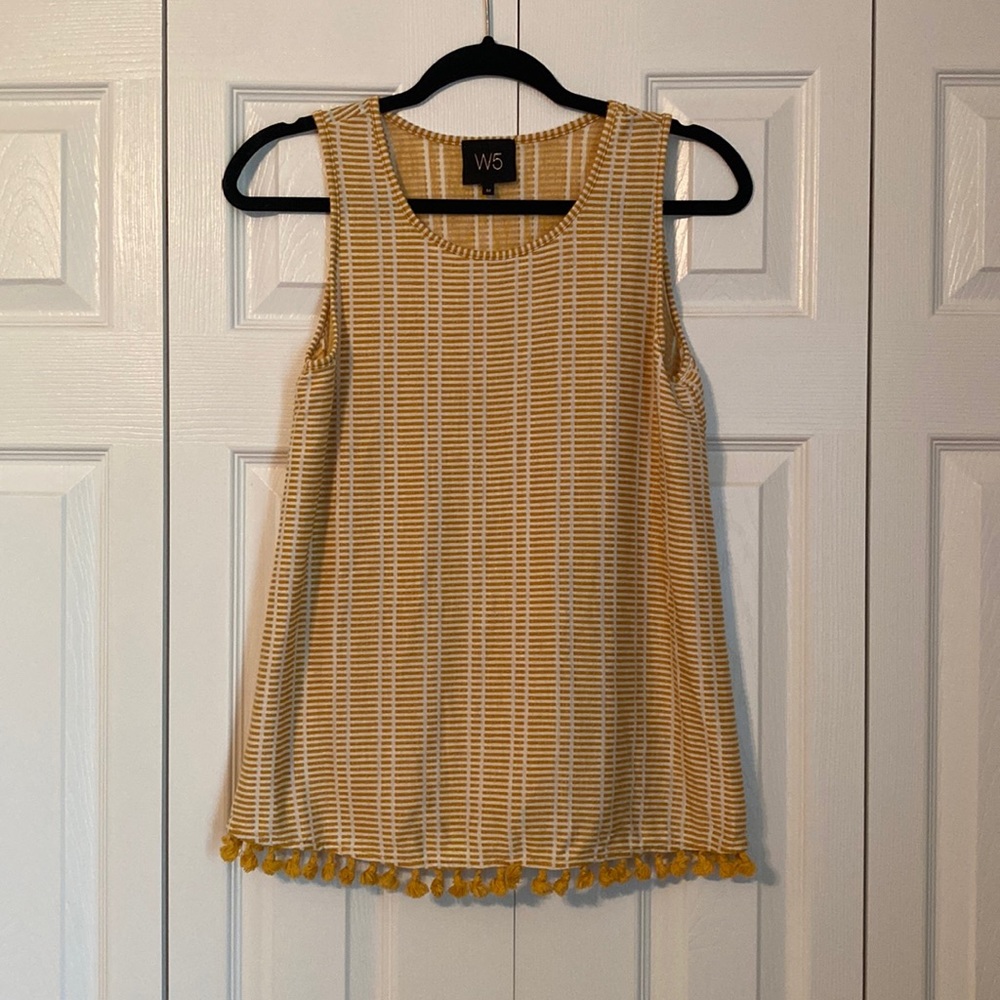 Yellow tank with tassel bottom